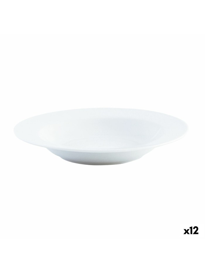 Assiette creuse Quid Basic Blanc Céramique Ø 21,5 cm (12 Unités)