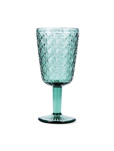 Copa Bidasoa Agata Verde Vidrio 285 ml (6 Unidades)