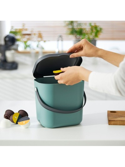 Recipiente contenedor Rotho Albula Verde oscuro 6 L Rectangular