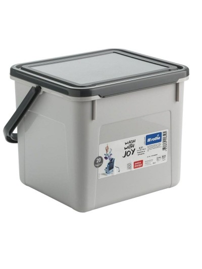 Recipiente contenedor Rotho Basic Gris 4,5 L Rectangular