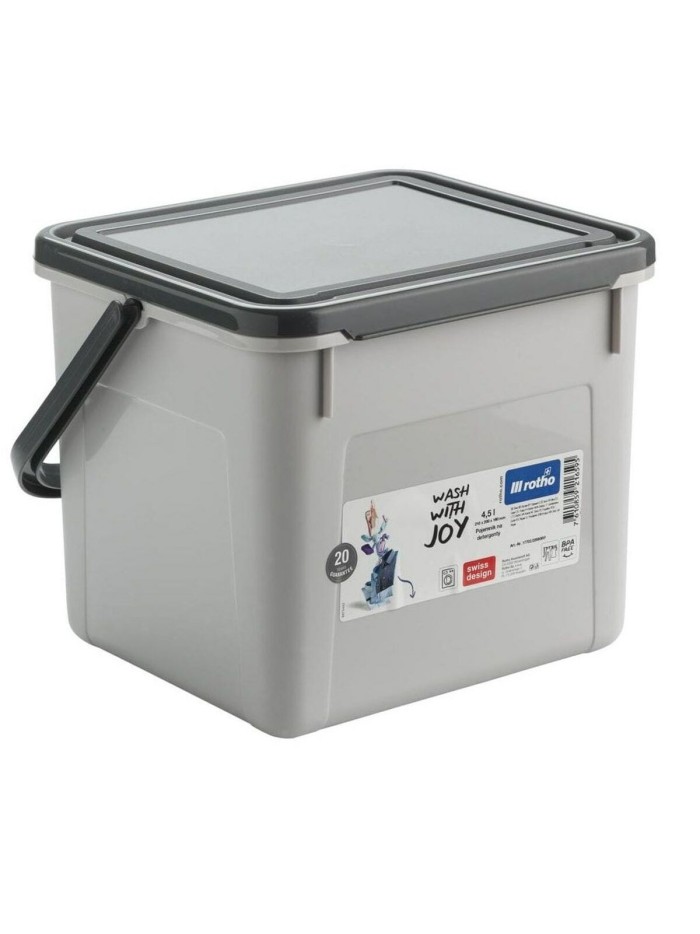 Recipiente contenedor Rotho Basic Gris 4,5 L Rectangular
