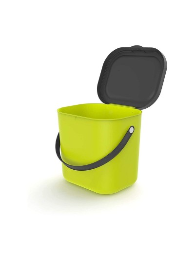 Recipiente contenedor Rotho Albula 6 L Lima Rectangular