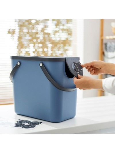Recipiente contenedor Rotho Albula Azul 25 L Rectangular