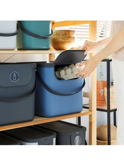 Recipiente contenedor Rotho Albula Azul 25 L Rectangular