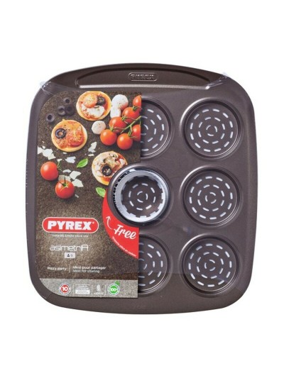 Plateau pour Four Pizza Mini Pyrex Asimetria acier galvanisé (9 Compartiments) (16 x 16 cm)