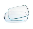 Set de Fuentes para Horno Ô Cuisine 334SA05 Transparente Vidrio (2 pcs)