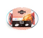 Set de Fuentes para Horno Ô Cuisine 334SA06 Transparente Vidrio (2 pcs)