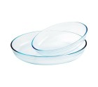 Set de Fuentes para Horno Ô Cuisine 334SA06 Transparente Vidrio (2 pcs)