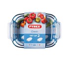 Set de Fuentes para Horno Pyrex Classic Transparente Vidrio (2 pcs)