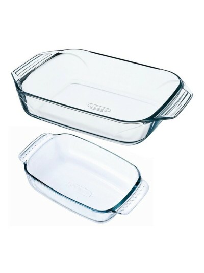 Set de Fuentes para Horno Pyrex Classic Transparente Vidrio (2 pcs)