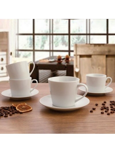 Ensemble de tasses à café Quid 001442 (12 pcs) Transparent Céramique 220 ml 6 Pièces