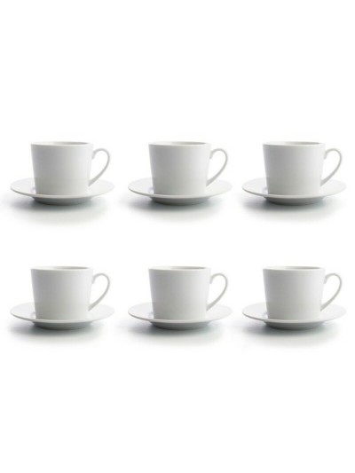 Ensemble de tasses à café Quid 001442 (12 pcs) Transparent Céramique 220 ml 6 Pièces