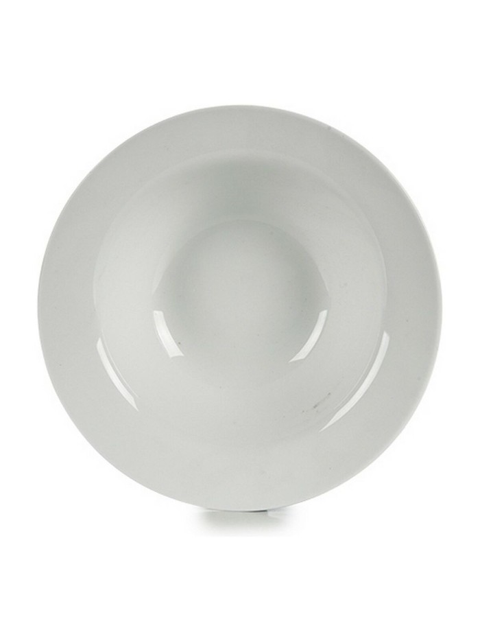 Assiette à pâtes Blanc Porcelaine 23 x 6,5 x 23 cm (Ø 23 cm)