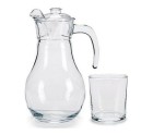 Set of glasses BIG-S3604465 Transparent Glass Jug 4 x (40 cl) / 1 x (1,8 l)