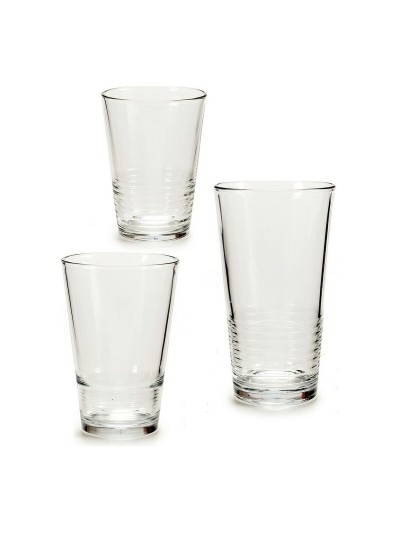 Set de Vasos S18091/BHA Transparente Vidrio 6 x (51 cl) / 6 x (34 cl) / 6 x (23 cl)