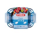 Set de Fuentes para Horno Pyrex Classic Transparente Vidrio de Borosilicato (2 pcs)