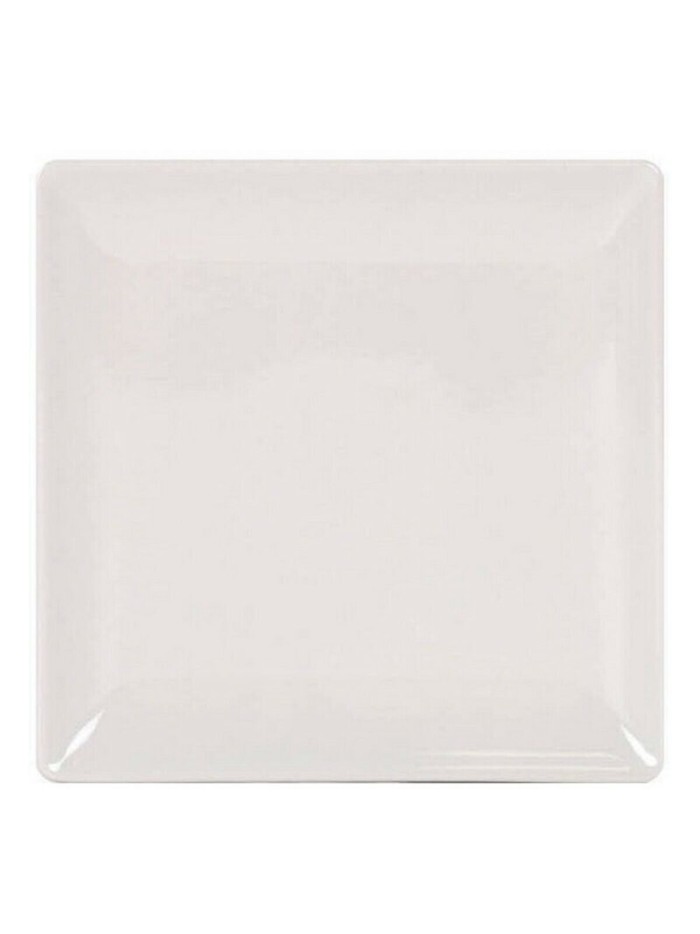 Assiette plate La Mediterránea Elite Grès Ivoire 21 x 21 x 2 cm (21 cm)