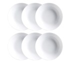 Set de Platos Luminarc Diwali 6 pcs Blanco Vidrio