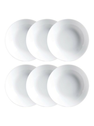 Set de Platos Luminarc Diwali 6 pcs Blanco Vidrio