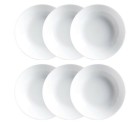 Set de Platos Luminarc Diwali 6 pcs Blanco Vidrio
