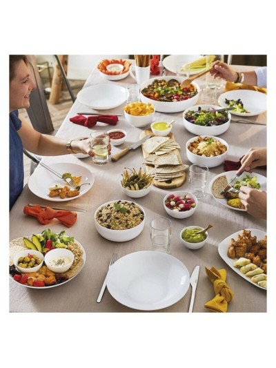 Set de Platos Luminarc Diwali 6 pcs Blanco Vidrio