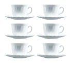 Lot de tasses avec soucoupes Luminarc Trianon (6 pcs) Blanc verre 220 ml (12 Pièces)