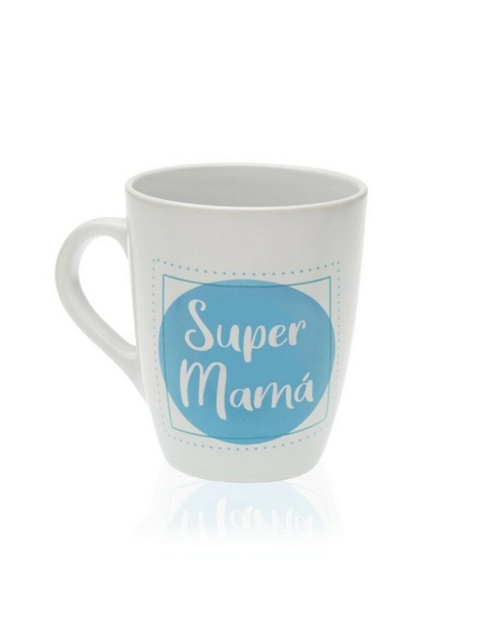 Taza de Cerámica Versa Super Mamá Gres (8,5 x 10 x 8,5 cm)