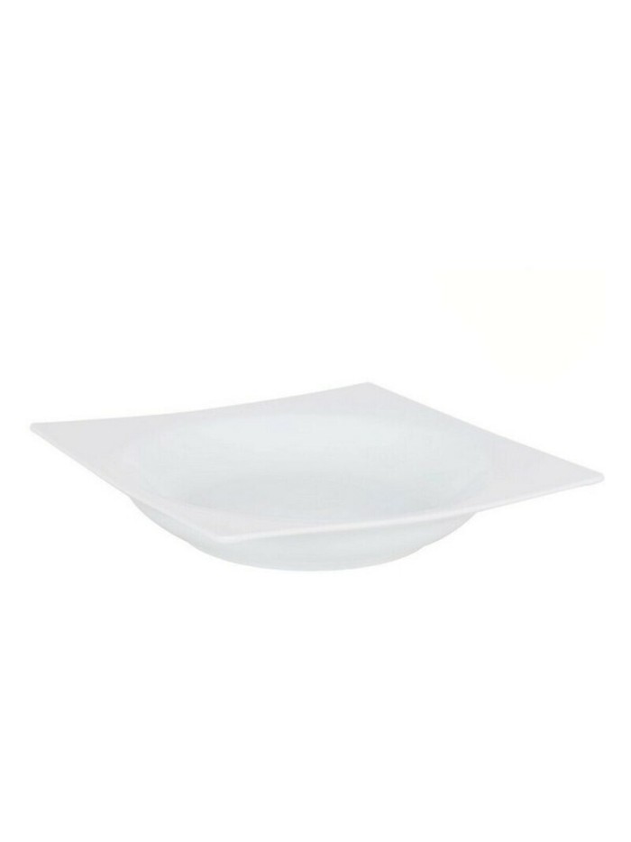 Assiette creuse Zen Porcelaine Blanc (20 x 20 x 3,5 cm)