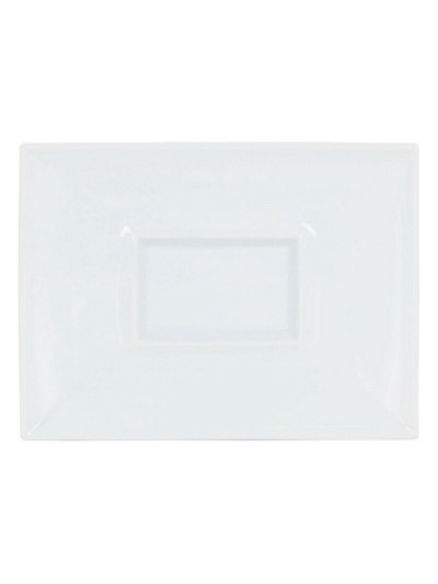 Plato Llano Gourmet Porcelana Blanco (29,5 x 22 x 3 cm)