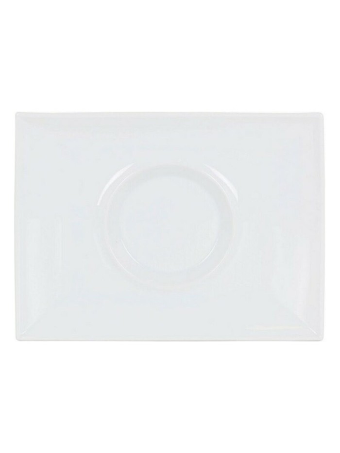 Assiette plate Gourmet Porcelaine Blanc (29,5 x 22 x 3 cm)