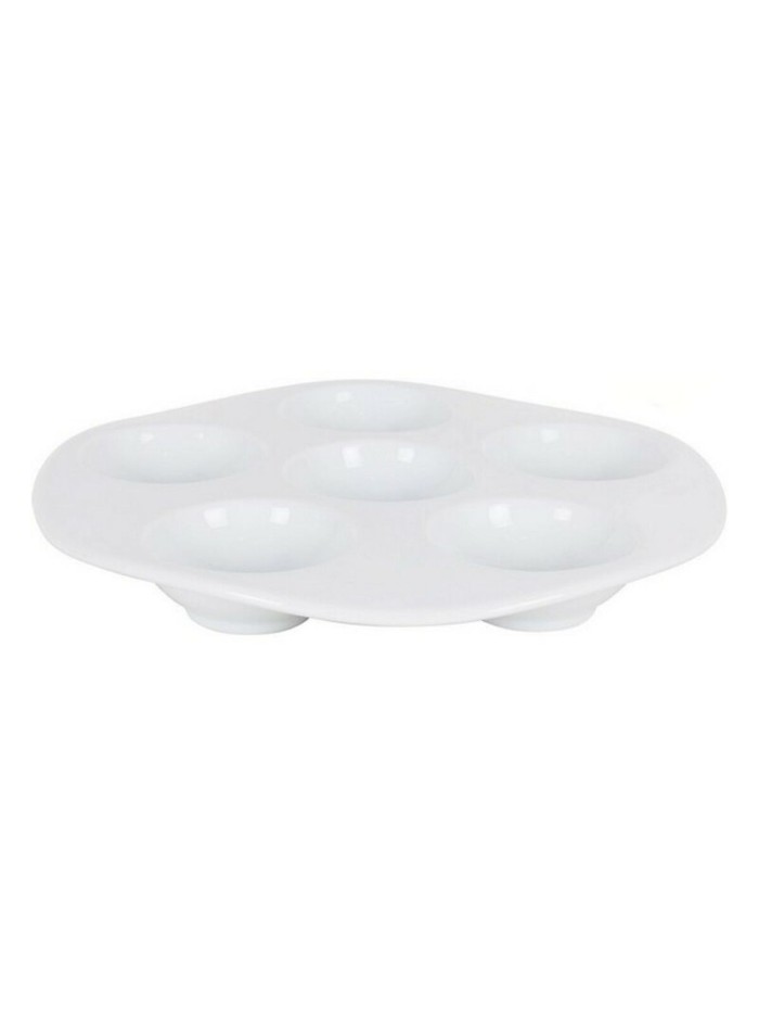 Bol para Aperitivos Inde 729c3 Blanco Porcelana 6 Compartimentos