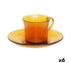 Taza con Plato Duralex 9006DS12A0111 Ambar 180 ml (6 Piezas) (6 Unidades)