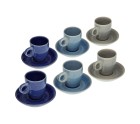 Juego de Tazas de Café Versa Cerámica (3,6 x 6,6 x 5,5 cm) (12 Piezas)