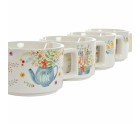 Juego de Tazas de Café DKD Home Decor Multicolor Metal Bambú Dolomita 260 ml