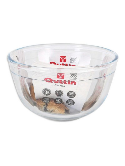 Bol para Mezclar Quttin 105285 Vidrio ø 17,9 x 9,7 cm (ø17 cm - 1,1 L)