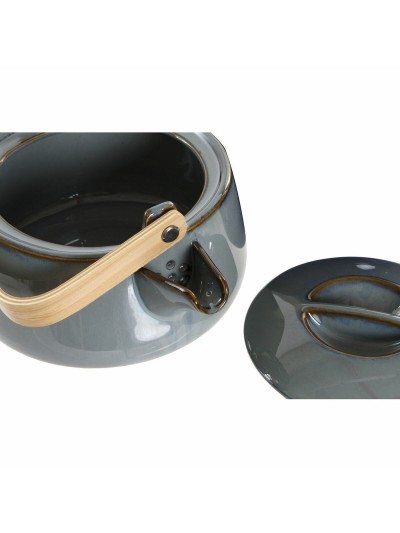 Tetera DKD Home Decor 21 x 17 x 10 cm Porcelana Gris 1 L