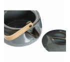 Tetera DKD Home Decor 21 x 17 x 10 cm Porcelana Gris 1 L