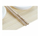 Set de Sushi DKD Home Decor Bambú Plástico Gres Blanco Natural Oriental 28,8 x 19,8 x 3 cm (7 Piezas) (28,8 x 19,8 x 3 cm)