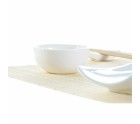 Set de Sushi DKD Home Decor Bambú Gres Blanco Natural Oriental 28,5 x 19,5 x 3,3 cm (9 Piezas) (28,5 x 19,5 x 3,3 cm)