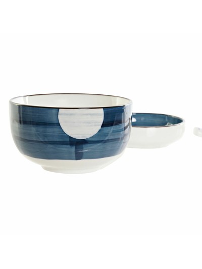 Set de Sushi DKD Home Decor 34 x 29,5 x 7,3 cm Porcelana Azul Blanco Oriental (34 x 29,5 x 7,3 cm)