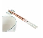 Set de Sushi DKD Home Decor 25 x 25 x 6,5 cm Porcelana Madera Blanco Verde Oriental (6 Piezas) (25 x 25 x 6,5 cm) (6 pcs)