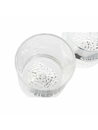 Set of glasses DKD Home Decor Transparent Dark grey Crystal Stone Loft 320 ml (6 Units)