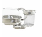 Tetera DKD Home Decor Plateado Acero Inoxidable Cristal Plástico 600 ml 15 x 12 x 12 cm