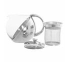 Tetera DKD Home Decor Plateado Acero Inoxidable Cristal Plástico 500 ml 14 x 11 x 12 cm