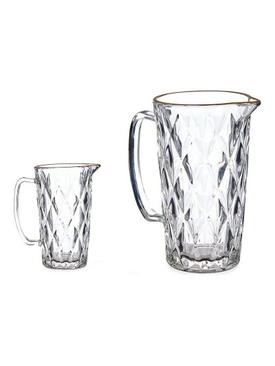 Jarra Diamante Dorado Cristal 1L (17,8 x 12 x 19,5 cm)