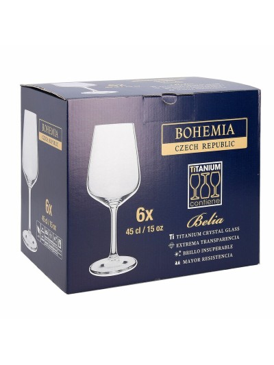 Copa de vino Belia Transparente 450 ml 6 Piezas