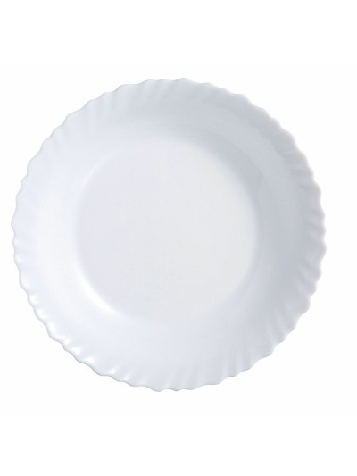Plato Llano Luminarc Feston Blanco Vidrio (Ø 25 cm)
