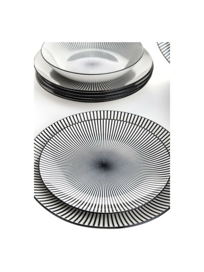 Vajilla Quid Miami Negro Cerámica