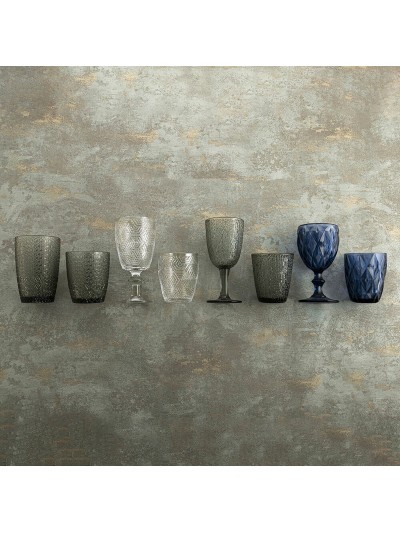 Set de Vasos Bidasoa Ikonic Azul Vidrio 240 ml 6 Piezas