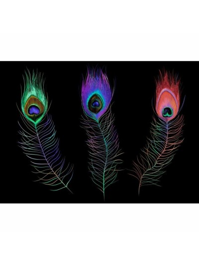 Bandeja DKD Home Decor 8424001892549 48 x 38 x 7 cm Negro Multicolor PVC